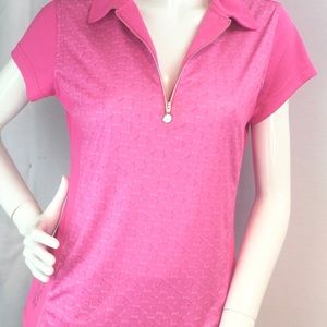 Daily Sports pink collared T-Shirt. Medium